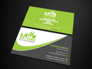 Visitenkarten-Design von Verified artistry (Design garden) für Lawn Matters | Design: #24170066