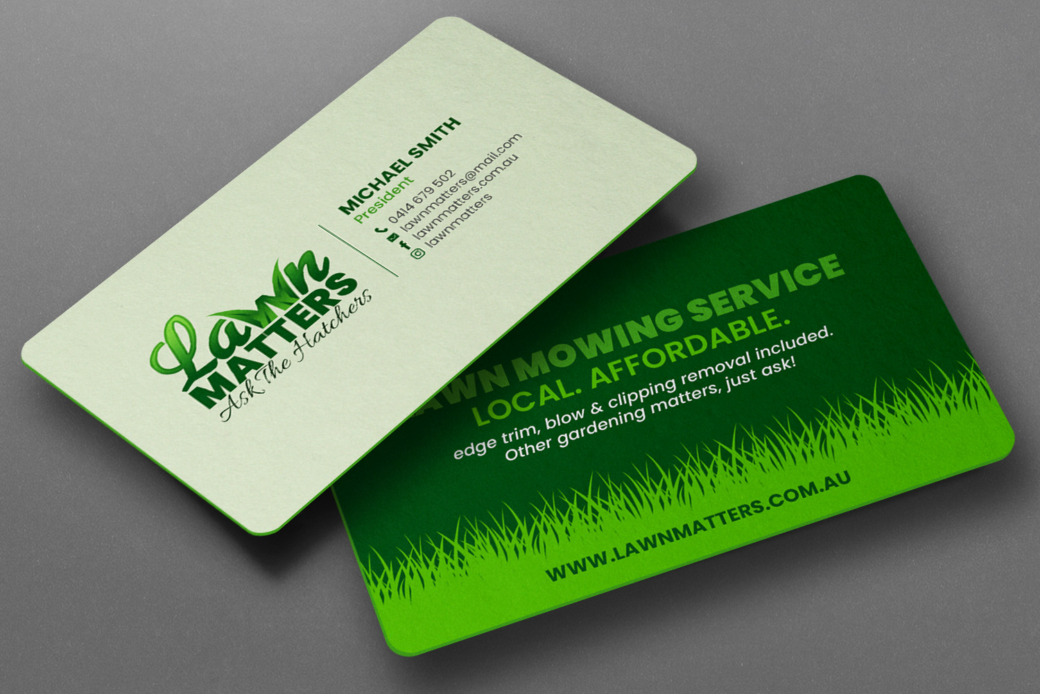 Business Card Design by chandrayaan.creative for Lawn Matters | Design #24170507