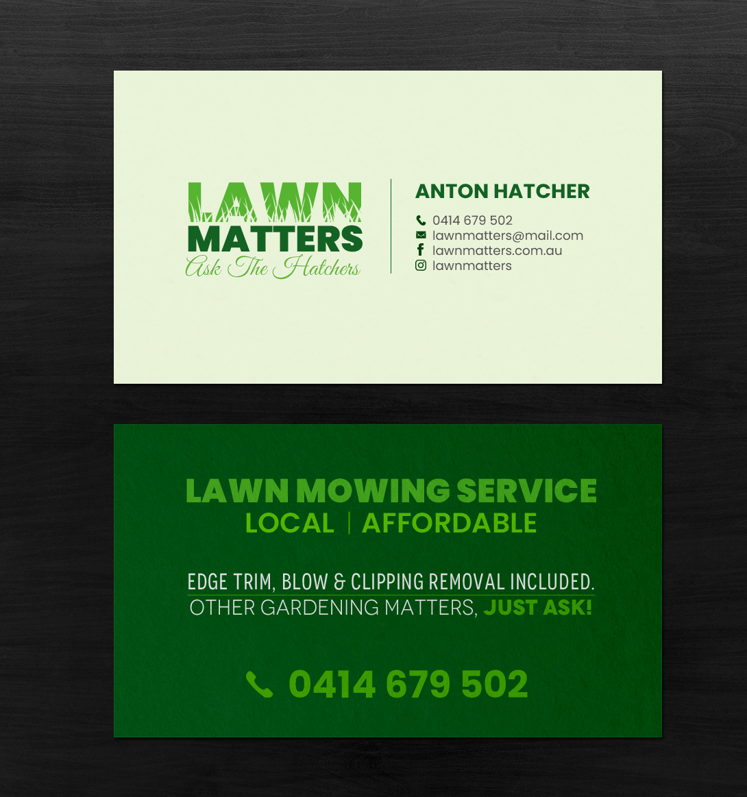 Business Card Design by chandrayaan.creative for Lawn Matters | Design #24175538