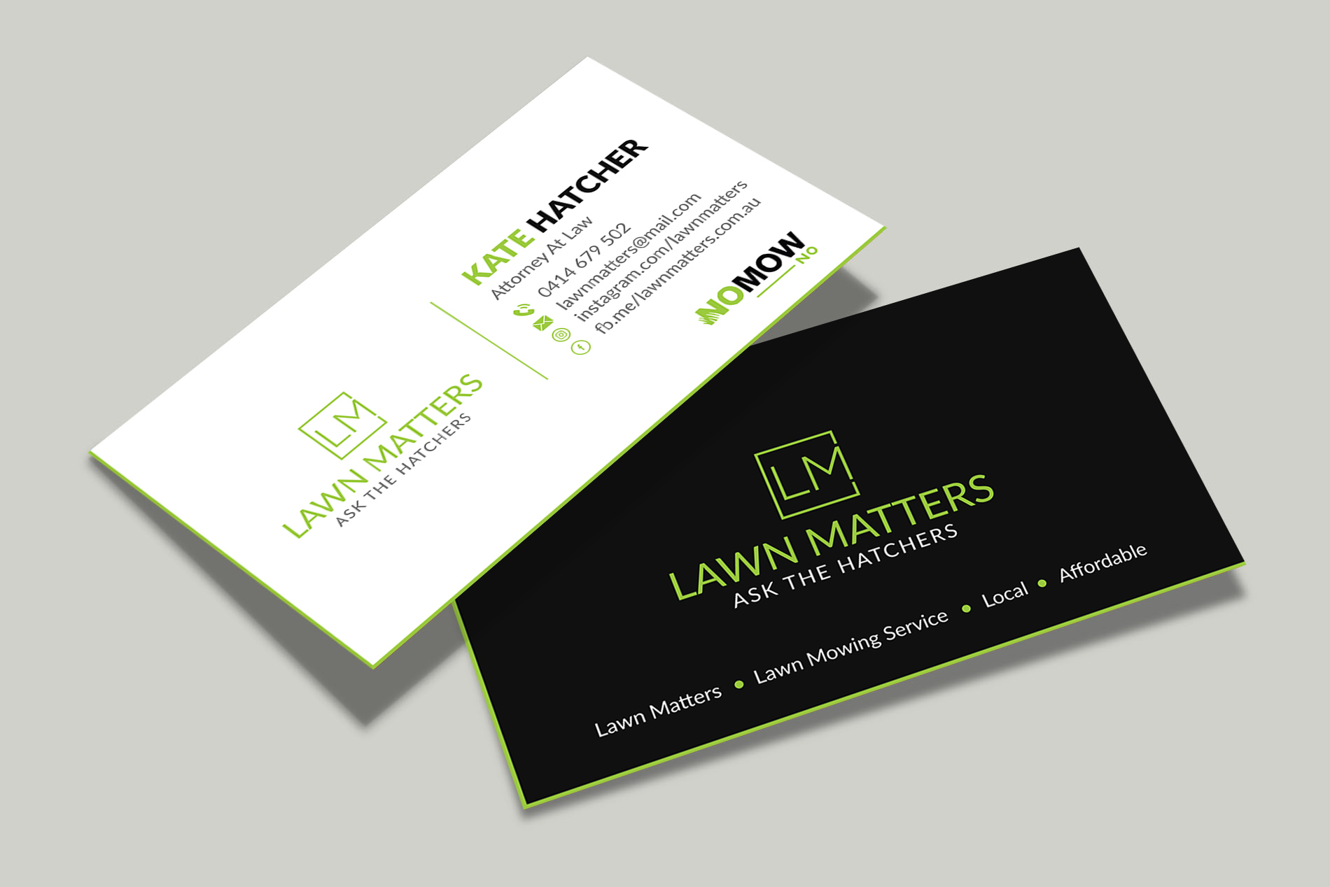 Business Card Design by Musa. A for Lawn Matters | Design #24166373