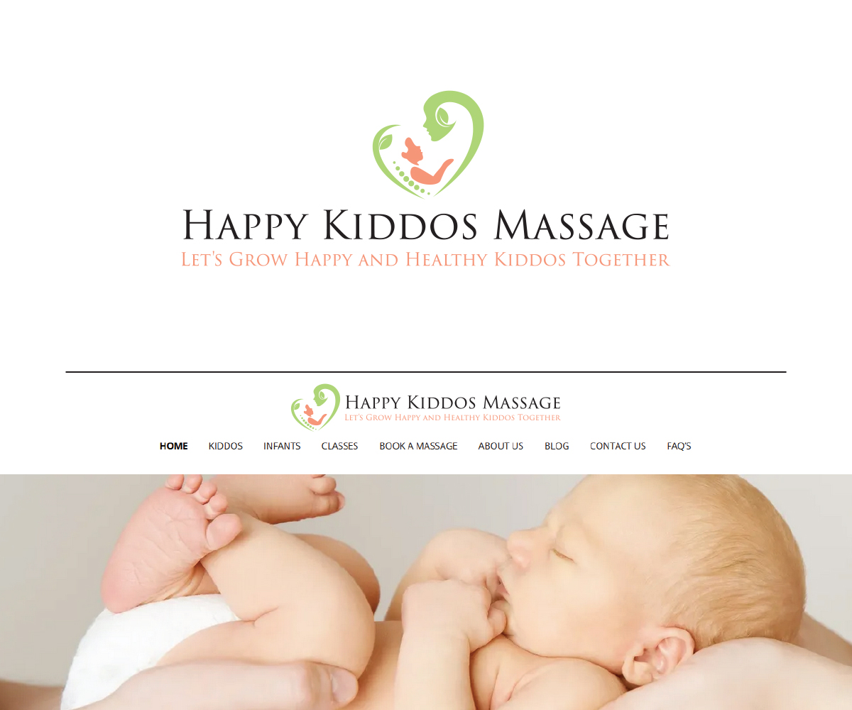 Logo Design by DreamzINSIDE for Happy Kiddos Massage Inc. | Design #24219620
