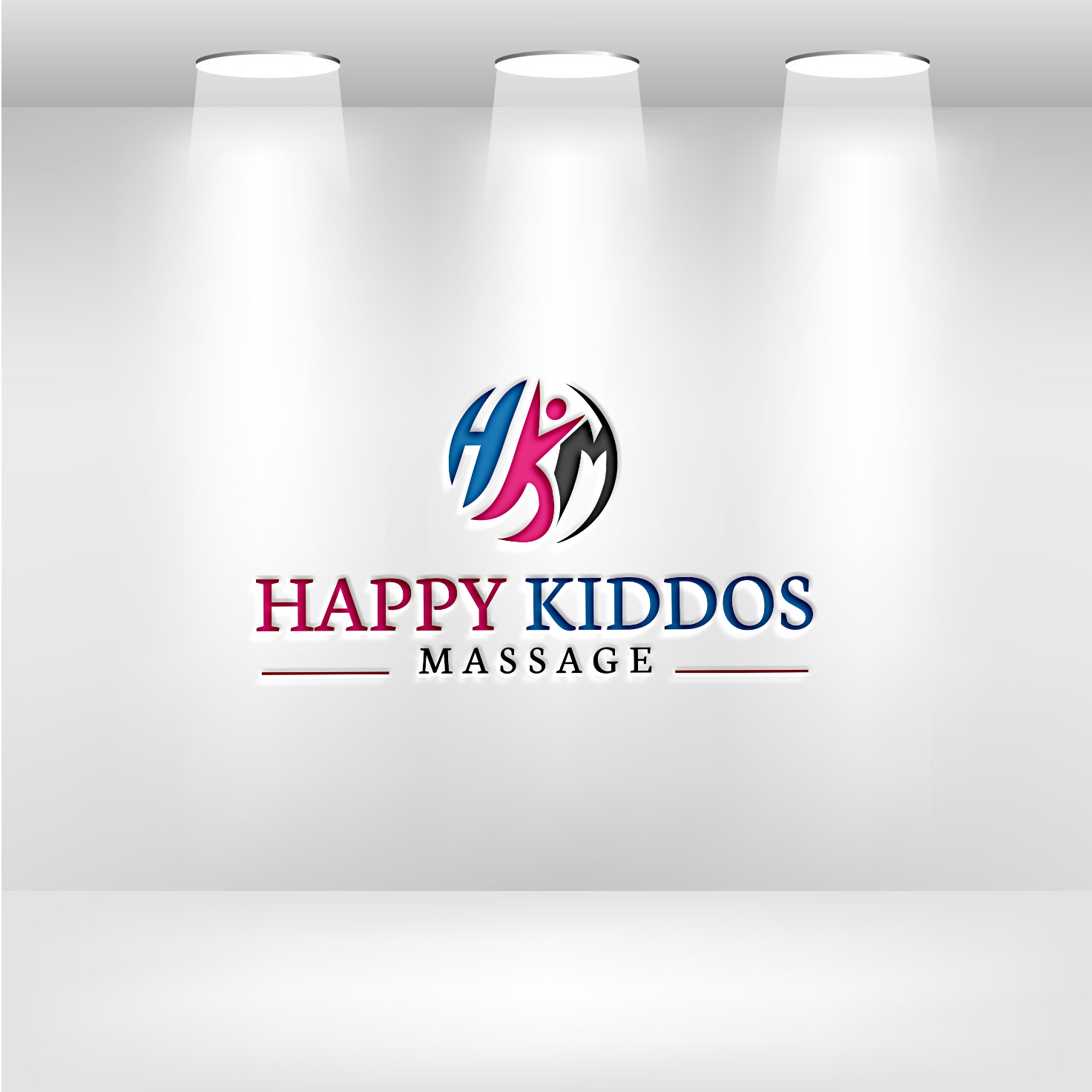 Logo Design by Pen Tool for Happy Kiddos Massage Inc. | Design #24184042