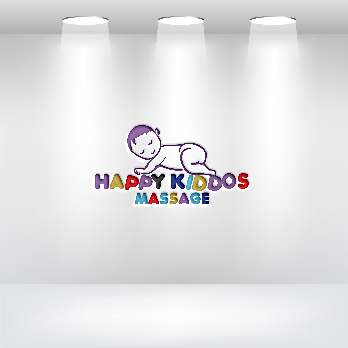 Logo Design by Pen Tool for Happy Kiddos Massage Inc. | Design #24227298