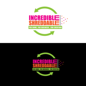 Company name incredible shreddable under neat a strap line of for home, for business , for everyone | Logo Design by Graphic Bricks