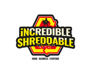 Company name incredible shreddable under neat a strap line of for home, for business , for everyone | Logo Design by rum