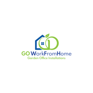 GO Work From Home with a tag line under the logo of 'Garden Office Installations' | Logo Design by rozT
