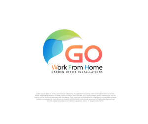 GO Work From Home with a tag line under the logo of 'Garden Office Installations' | Logo Design by Ng V Duc
