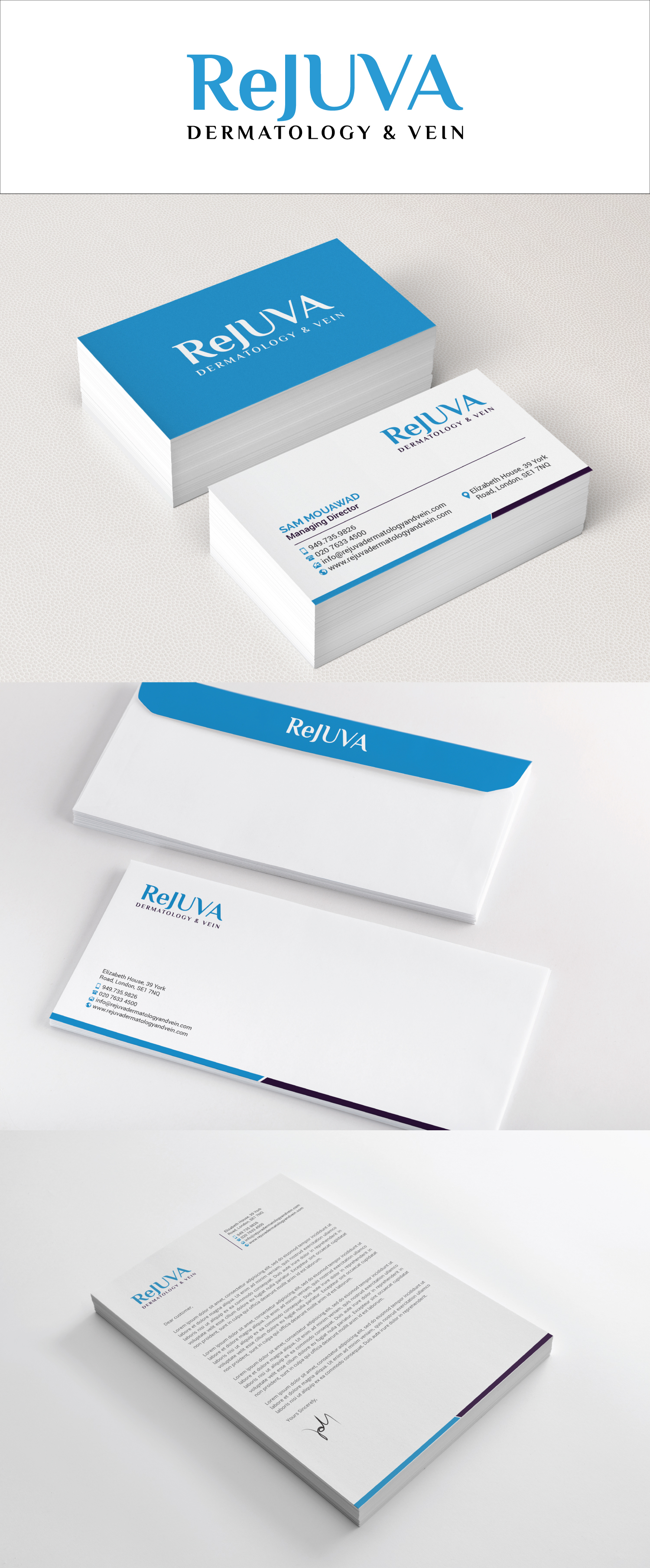 Logo Design by R.design for ReJUVA Dermatology & Vein | Design #24311382