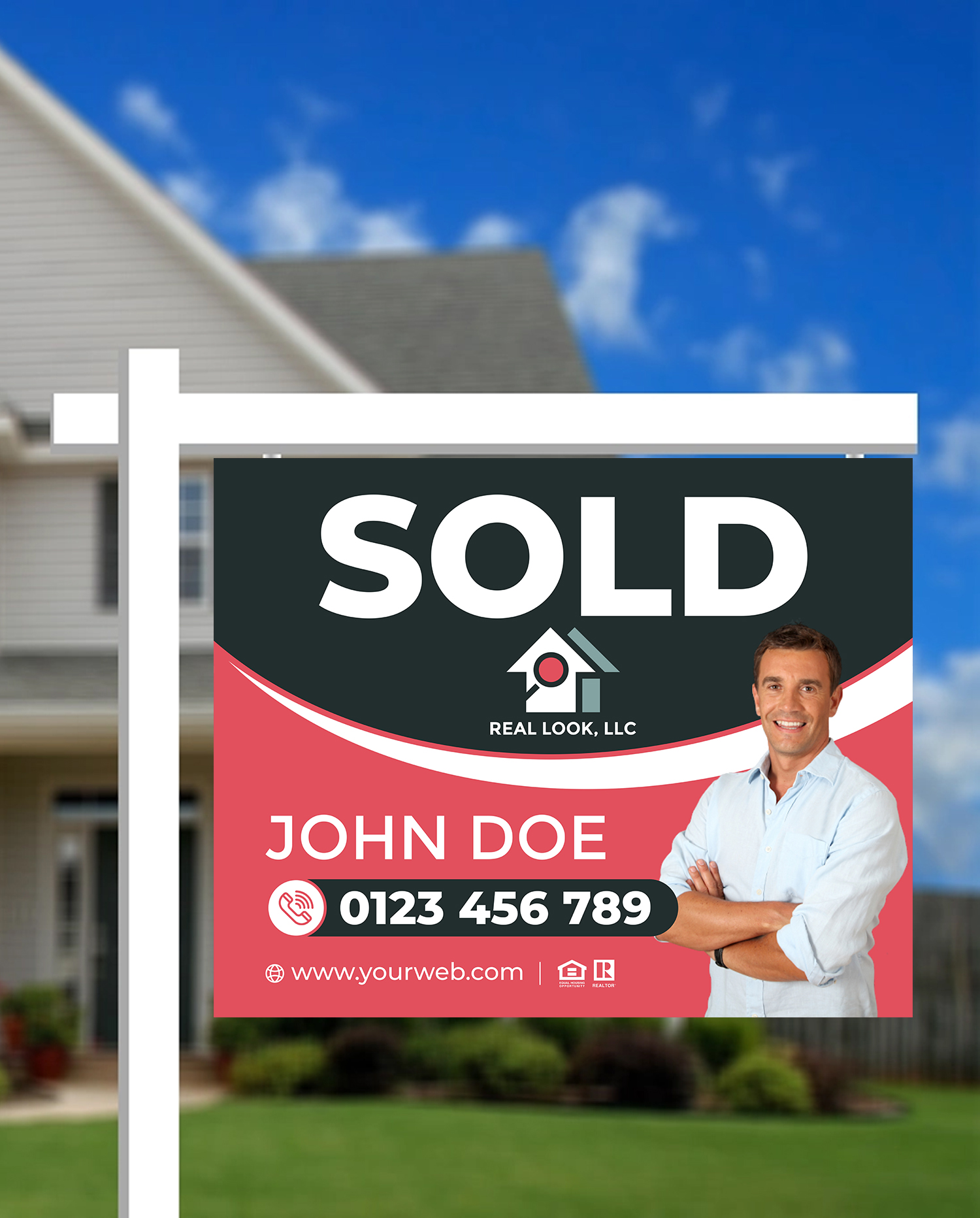 Signage Design by ecorokerz for Real Look LLC | Design #24196542