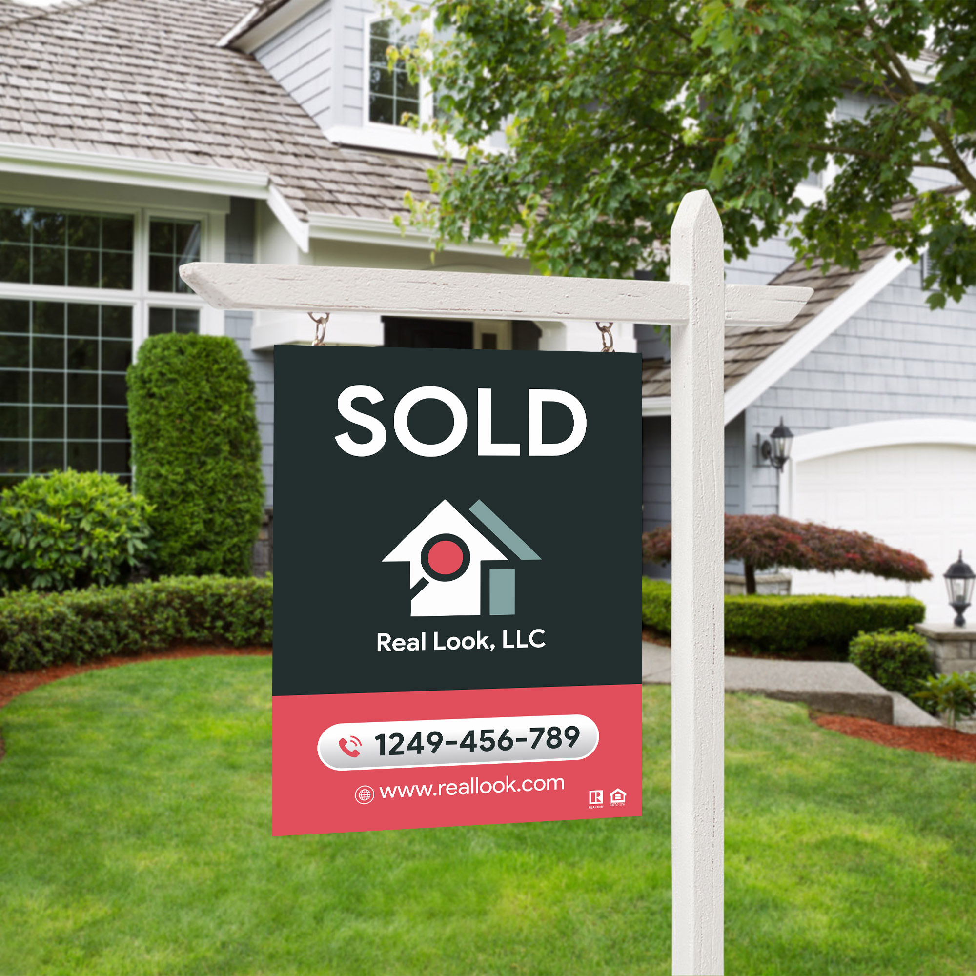 Signage Design by ecorokerz for Real Look LLC | Design #24198873