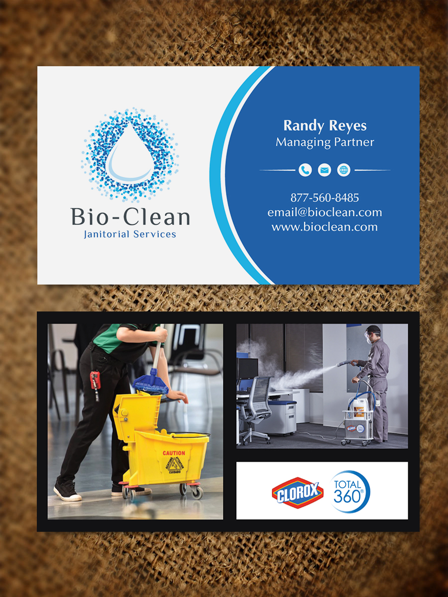 Business Card Design by JK18 for Bio-Clean Janitorial Services | Design #24175675
