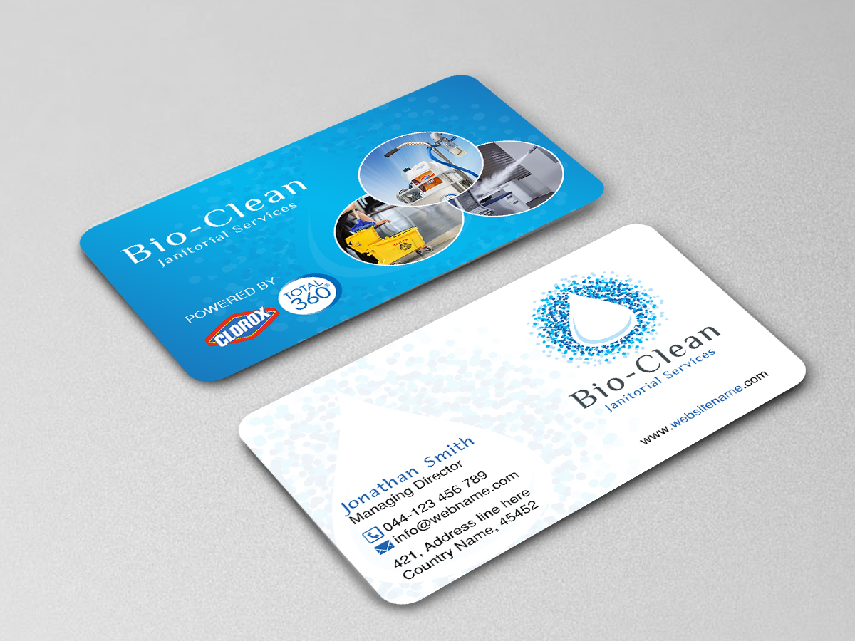 Business Card Design by Creations Box 2015 for Bio-Clean Janitorial Services | Design #24189469
