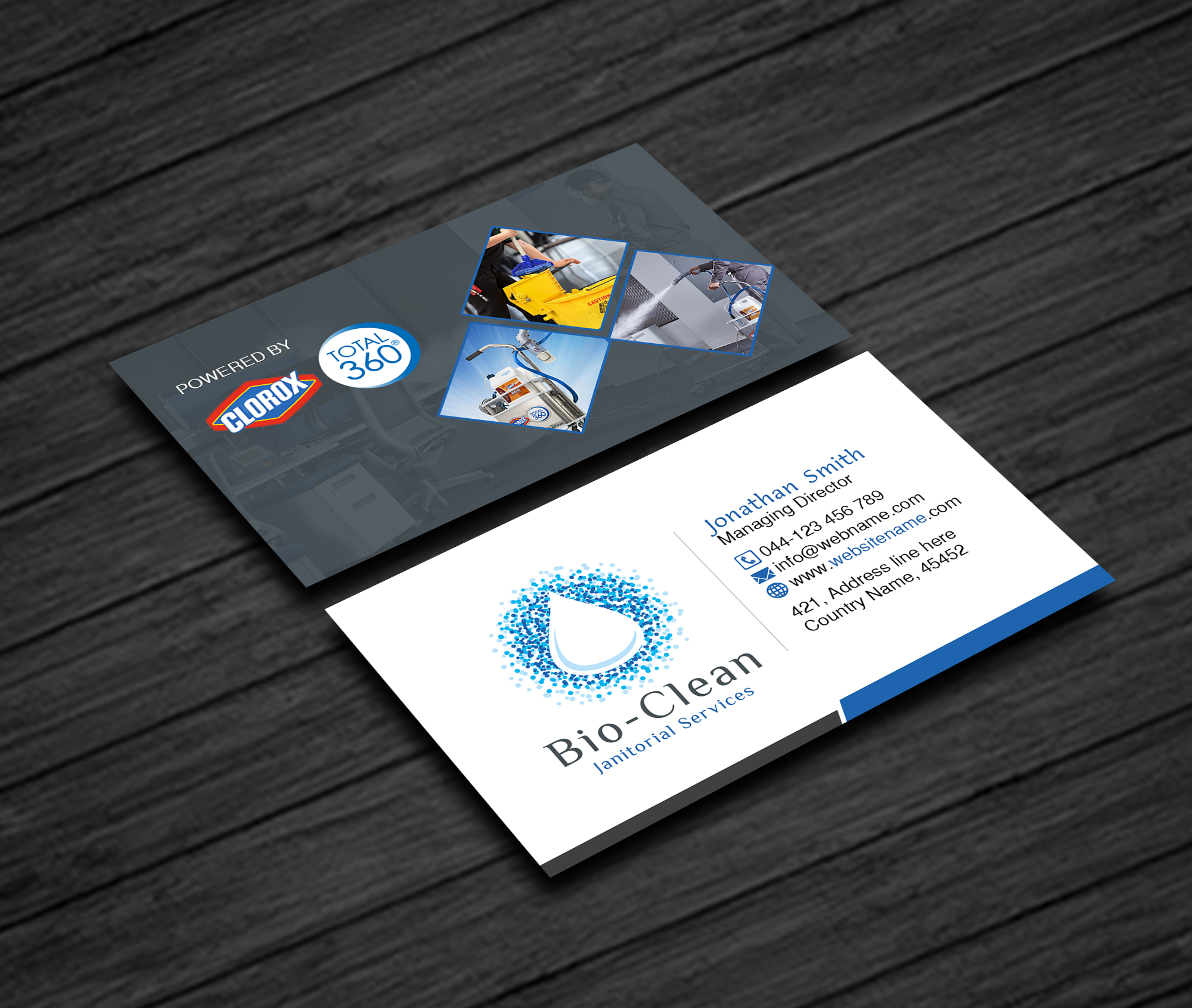 Business Card Design by Creations Box 2015 for Bio-Clean Janitorial Services | Design #24189471