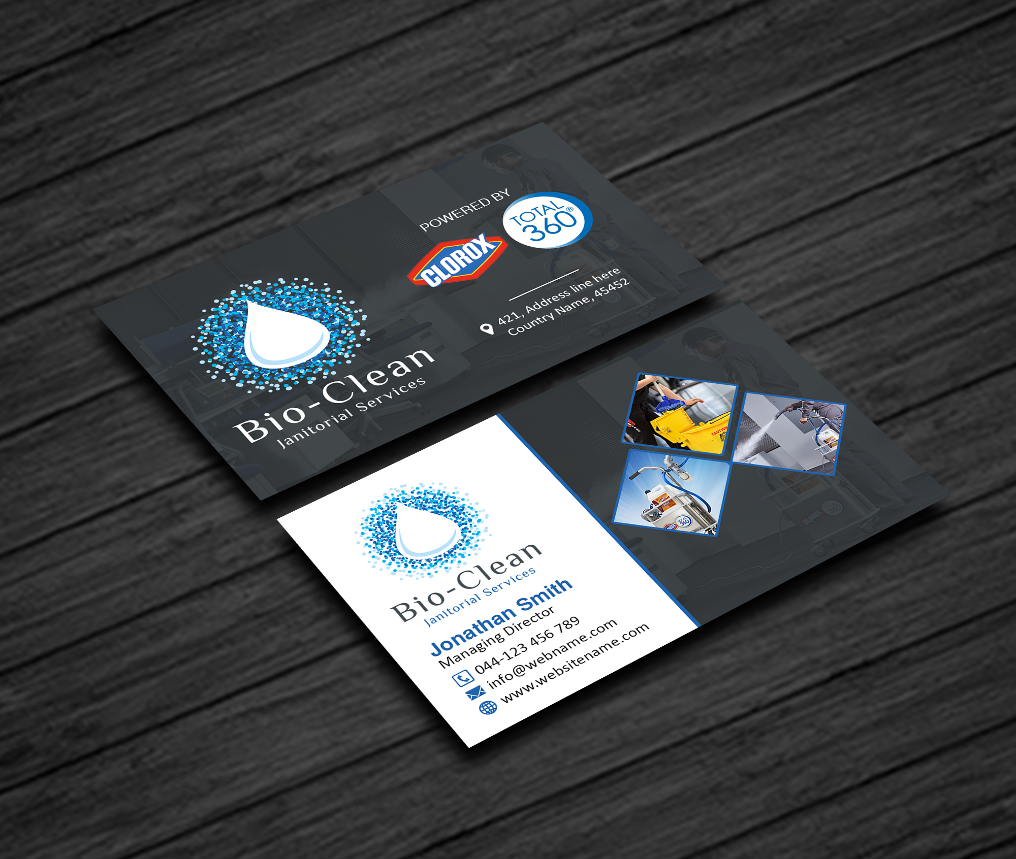 Diseño de Tarjeta de Presentación por Creations Box 2015 para Bio-Clean Janitorial Services | Diseño #24189474