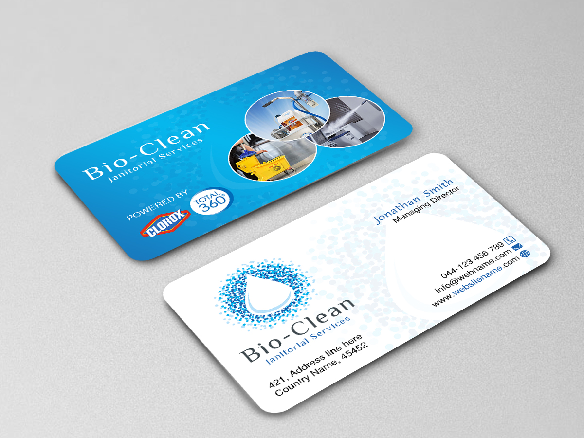 Diseño de Tarjeta de Presentación por Creations Box 2015 para Bio-Clean Janitorial Services | Diseño #24190694