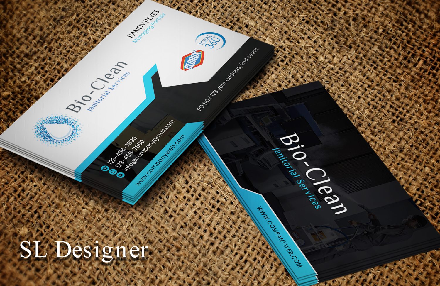Business Card Design by SL Designer for Bio-Clean Janitorial Services | Design #24199644