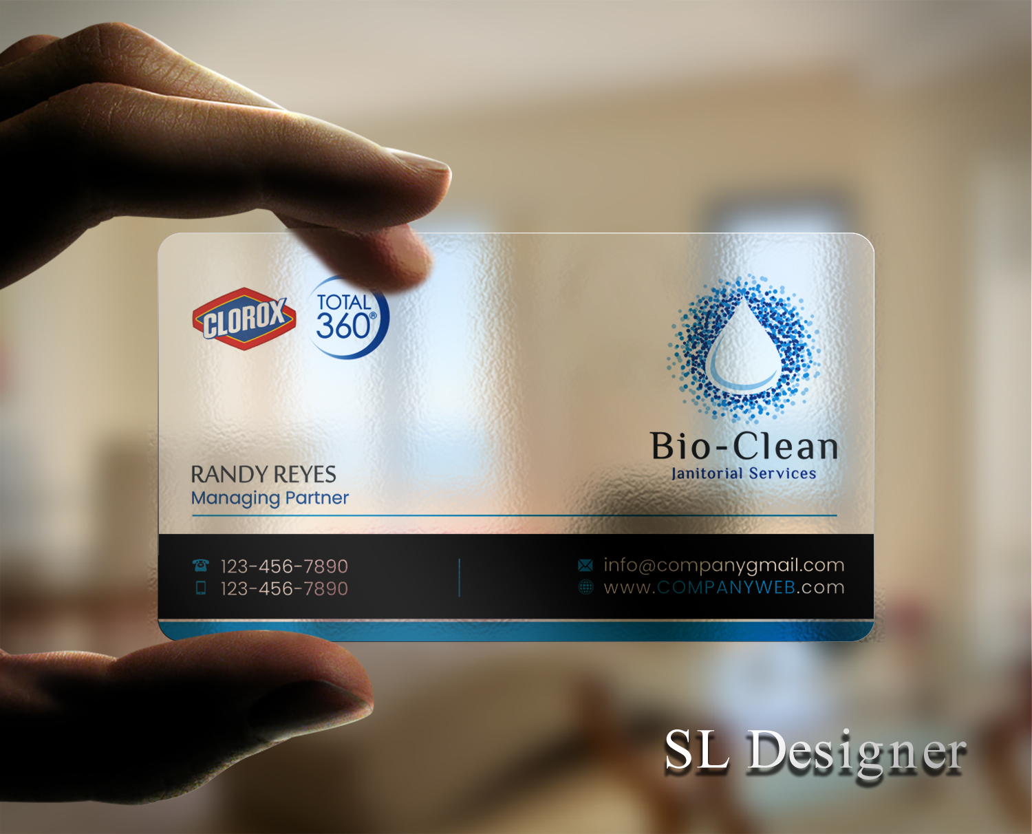 Business Card Design by SL Designer for Bio-Clean Janitorial Services | Design #24199656