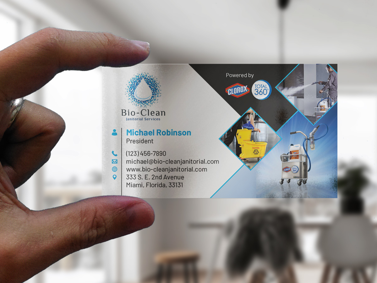 Design de Carte de Visite par MDesign pour Bio-Clean Janitorial Services | Design #24178322