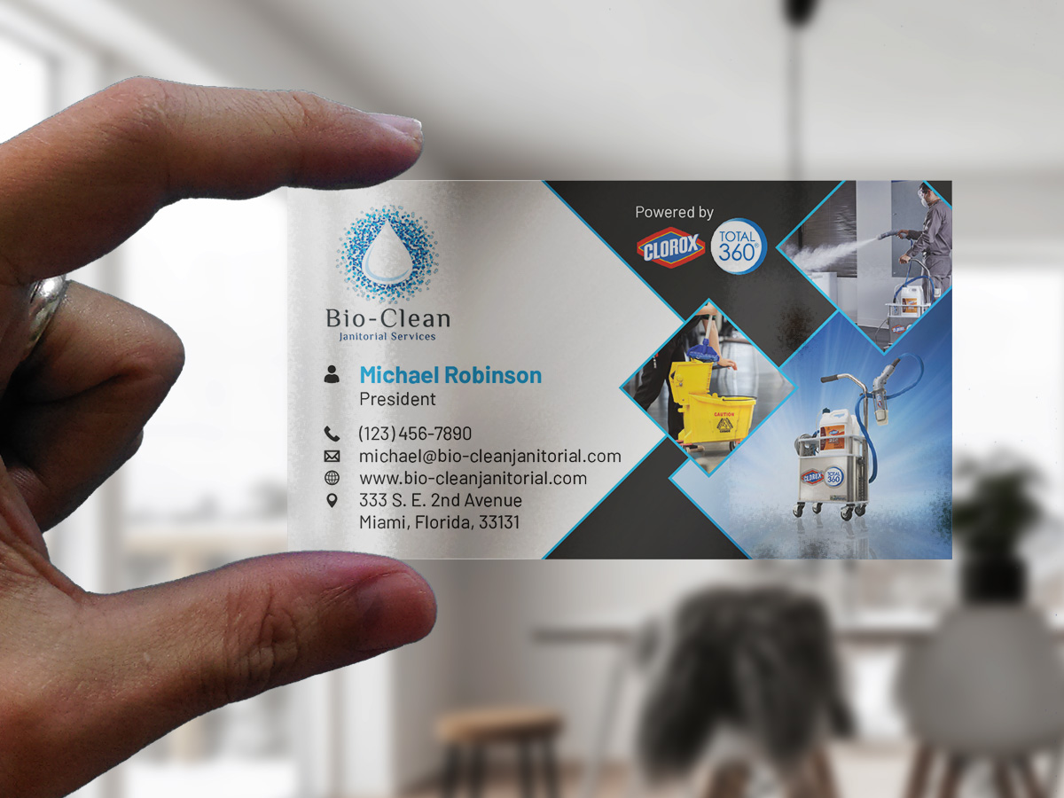 Design de Carte de Visite par MDesign pour Bio-Clean Janitorial Services | Design #24204512