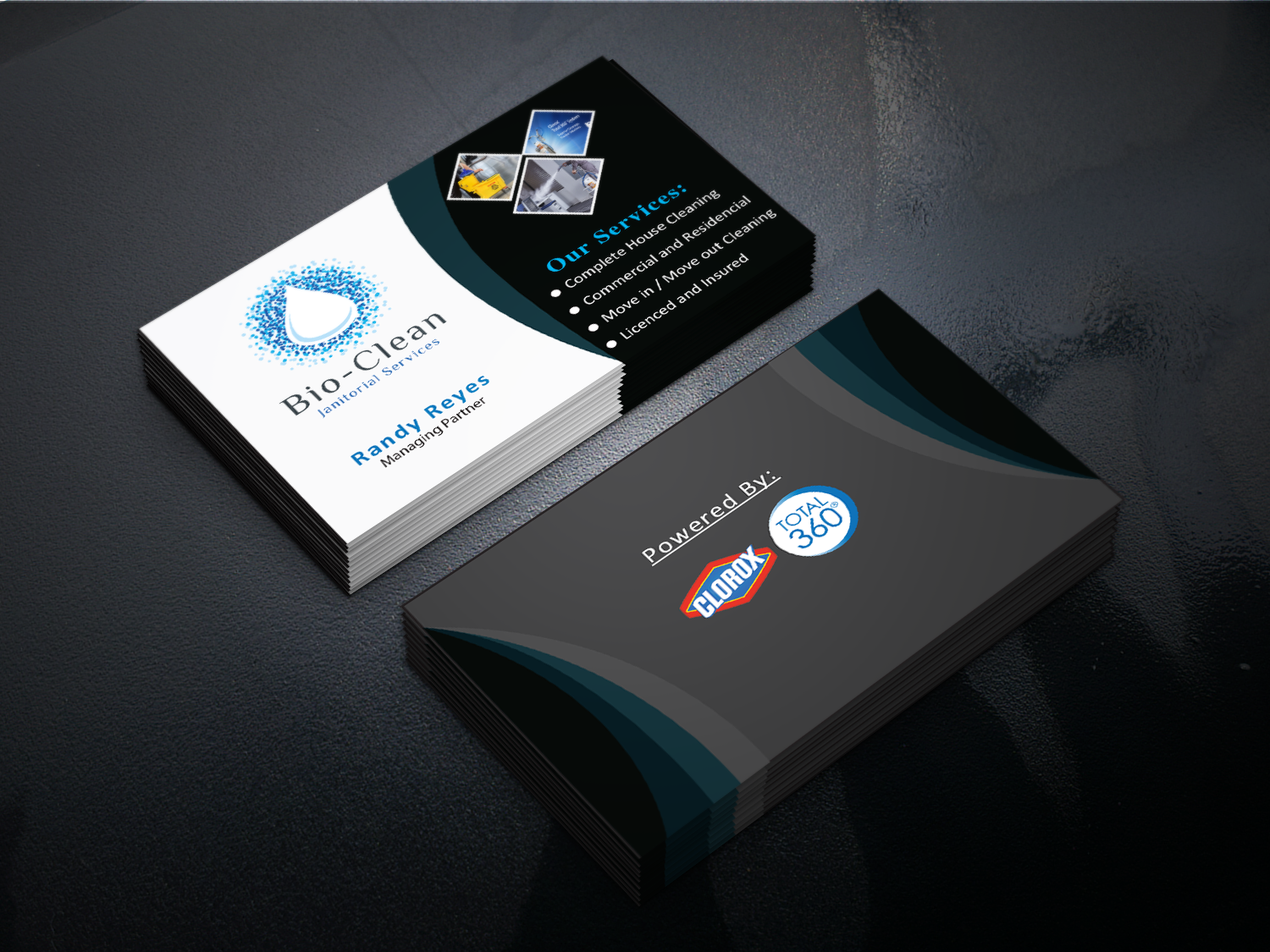 Business Card Design by Asif Raza for Bio-Clean Janitorial Services | Design #24220001