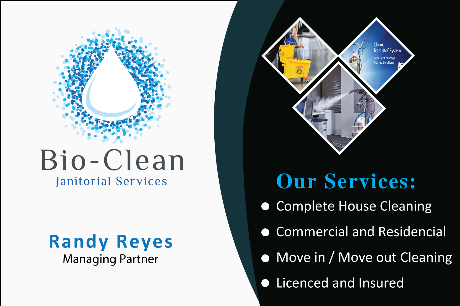 Diseño de Tarjeta de Presentación por Asif Raza para Bio-Clean Janitorial Services | Diseño #24220034