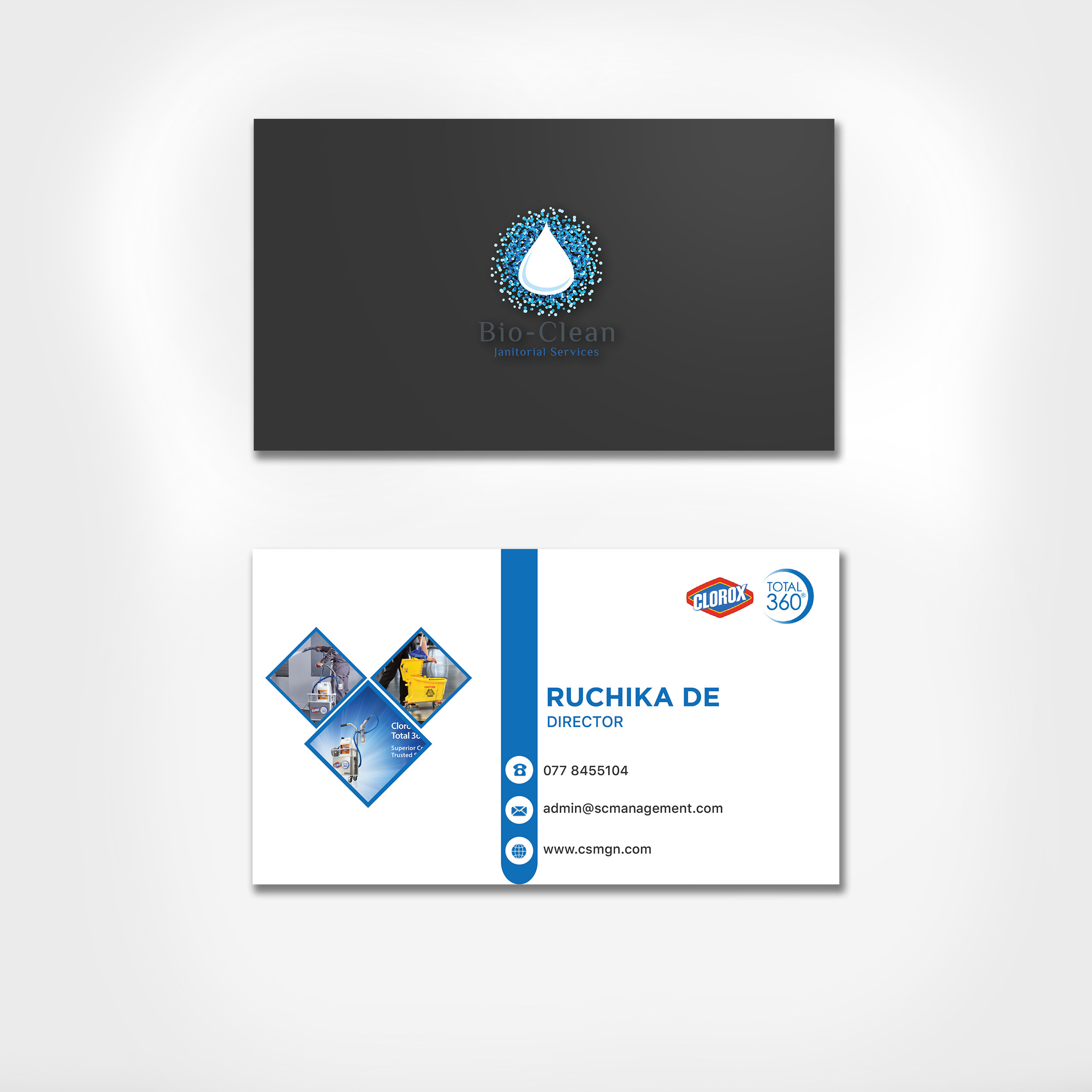 Business Card Design by ruchikaDeeptha for Bio-Clean Janitorial Services | Design #24175778