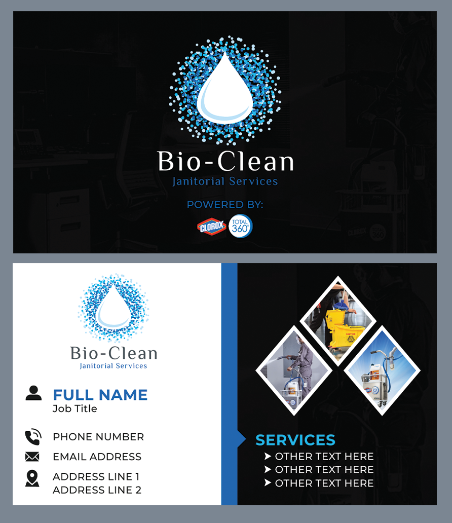 Business Card Design by fullm0on for Bio-Clean Janitorial Services | Design #24216876