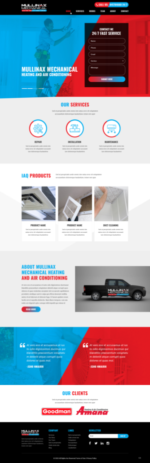 Web-Design von pb für Mullinax Mechanical Heating and Air Conditioning | Design: #24187714