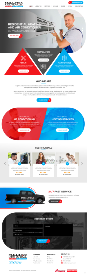Web-Design von pb für Mullinax Mechanical Heating and Air Conditioning | Design: #24187729
