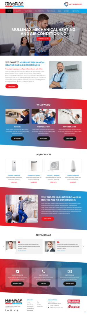 Web-Design von pb für Mullinax Mechanical Heating and Air Conditioning | Design: #24189698