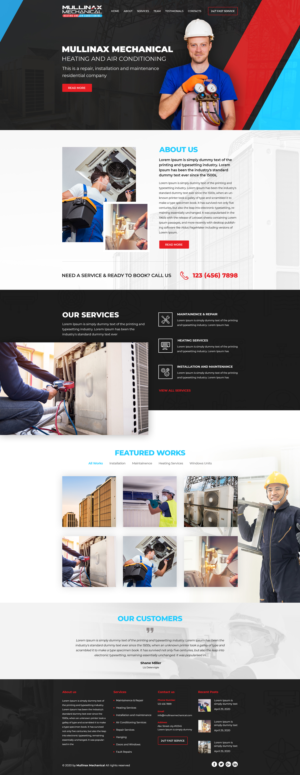 Web Design by Impressive Solutions for Mullinax Mechanical Heating and Air Conditioning | Design: #24180391