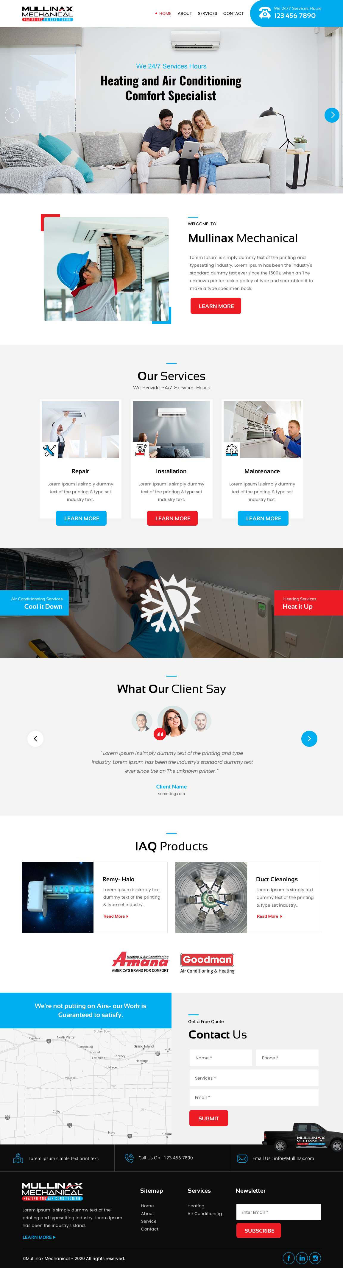 Web Design par rightway pour Mullinax Mechanical Heating and Air Conditioning | Design #24181064