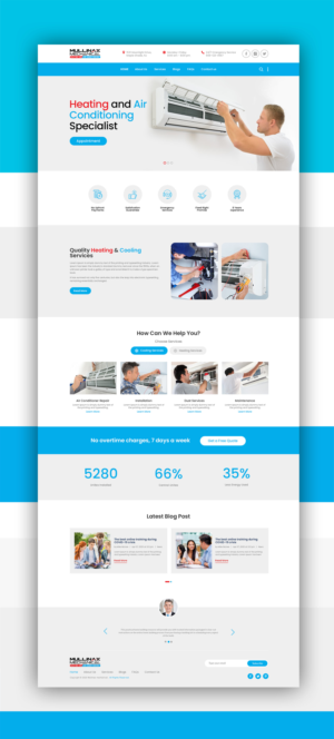 Web-Design von Samahir Sharif für Mullinax Mechanical Heating and Air Conditioning | Design: #24180327