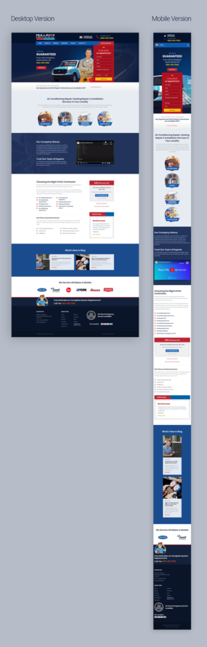 Web Design par Bhavesh 17 pour Mullinax Mechanical Heating and Air Conditioning | Design #24177305