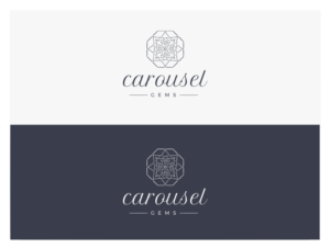 “Carousel gems”  Would like text BELOW LOGO and “Carousel” to be in a script font (elegant) and “gems” to be CENTRED BENEATH in a plain/simple/modern font. | Logo Design by wonderland
