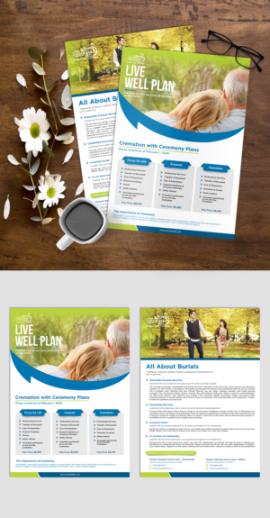 Professional, elegant brochure for funeral home | Diseño de Brochure por ZeneFashions
