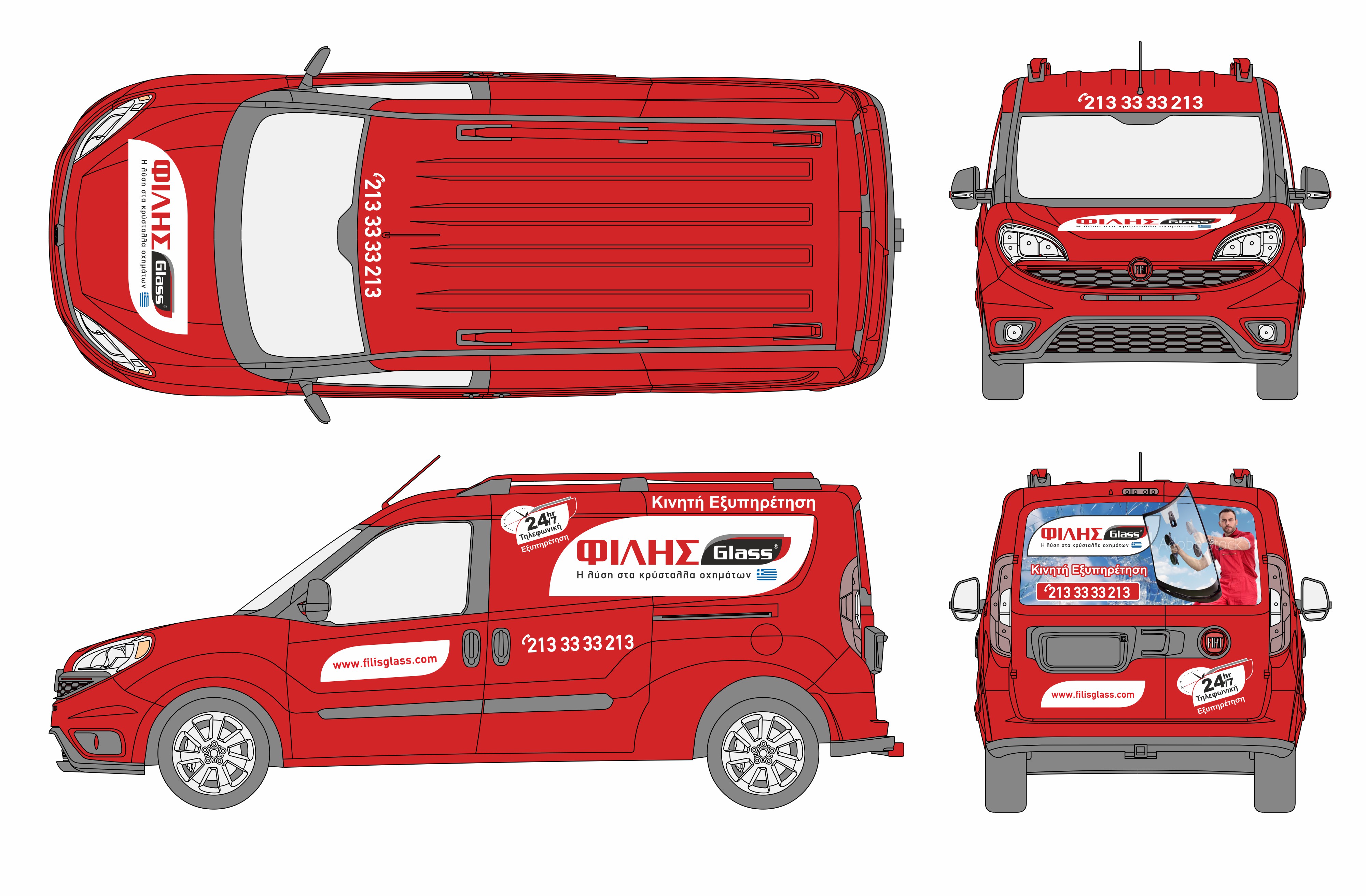 Car Wrap Design by Maestroto for FILIS GLASS S.A. - EL997622242 | Design #24238104