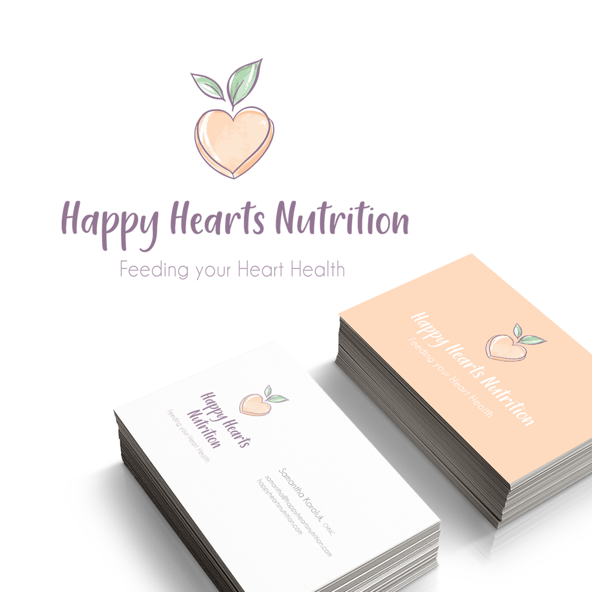 Logo Design by Samantha Ward Design for Happy Hearts Nutrition | Design #24241242