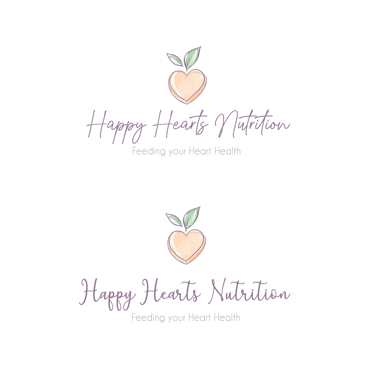 Logo Design by Samantha Ward Design for Happy Hearts Nutrition | Design #24248130