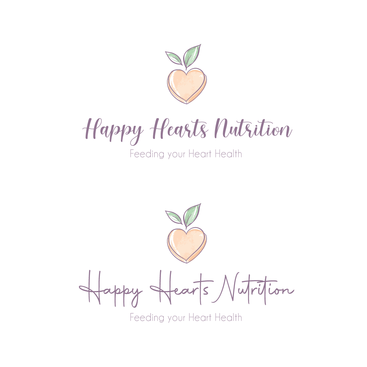 Logo Design by Samantha Ward Design for Happy Hearts Nutrition | Design #24248133
