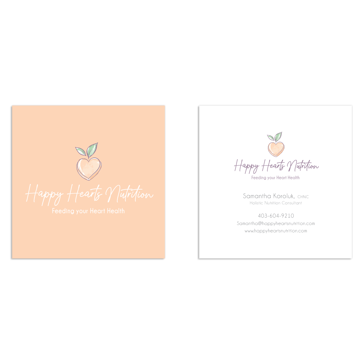 Logo Design by Samantha Ward Design for Happy Hearts Nutrition | Design #24267561