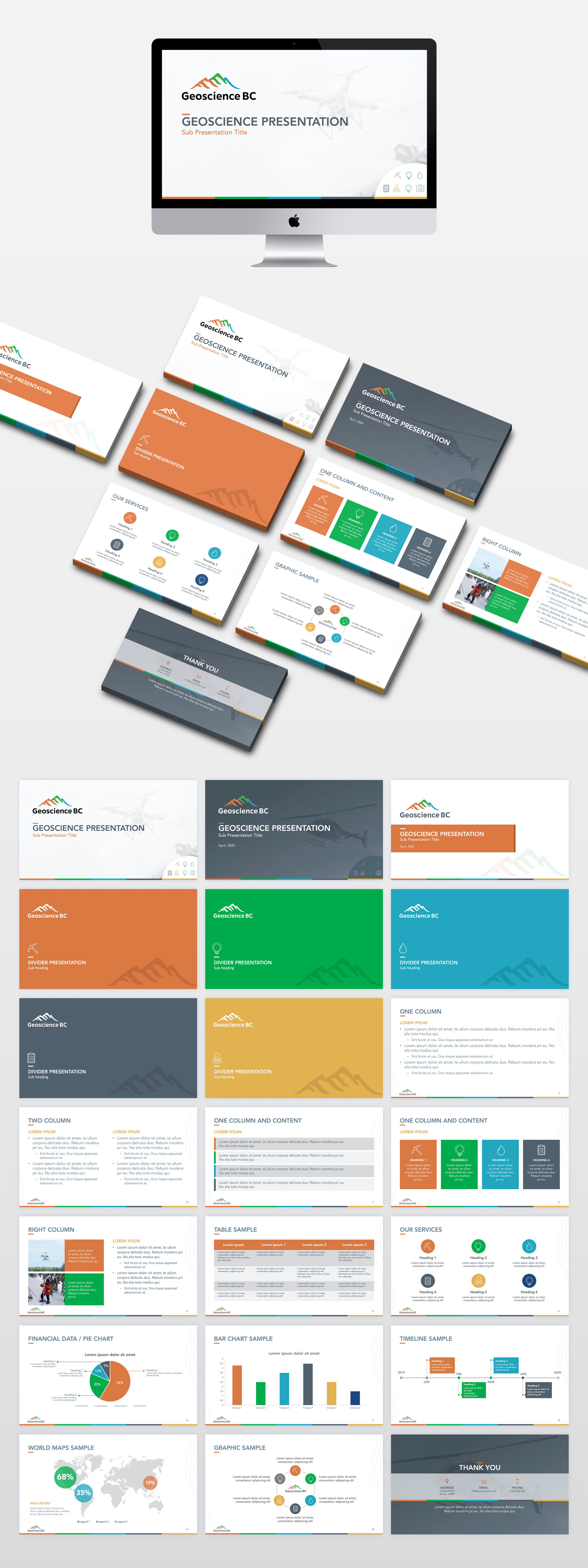 PowerPoint Design by Flatmilter for Geoscience BC | Design: #24199846