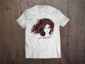 Side Eye - Hair Flip Female T shirt Design | T-Shirt-Design von Pinky 