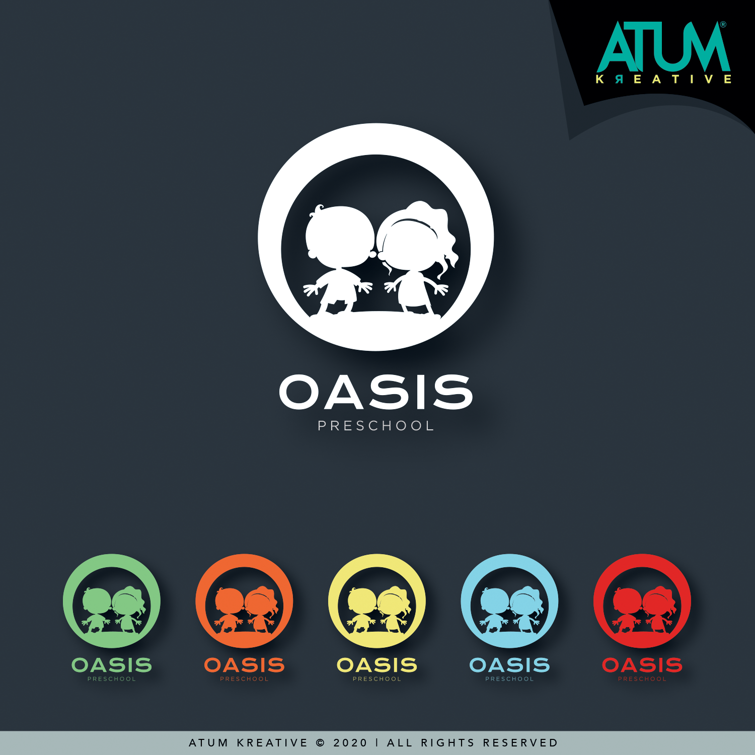Logo Design by Atum Kreative™ for Oasis Preschools | Design #24266407