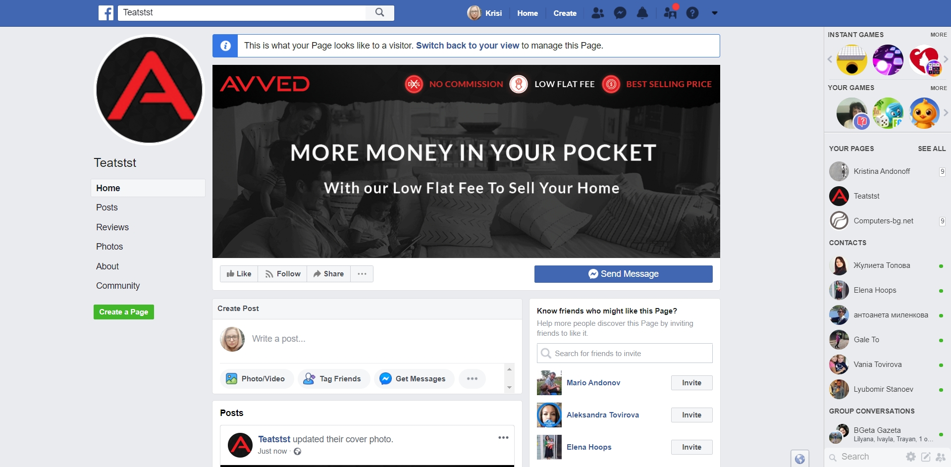 Facebook Design by Kristina Andonoff for this project | Design #24246686