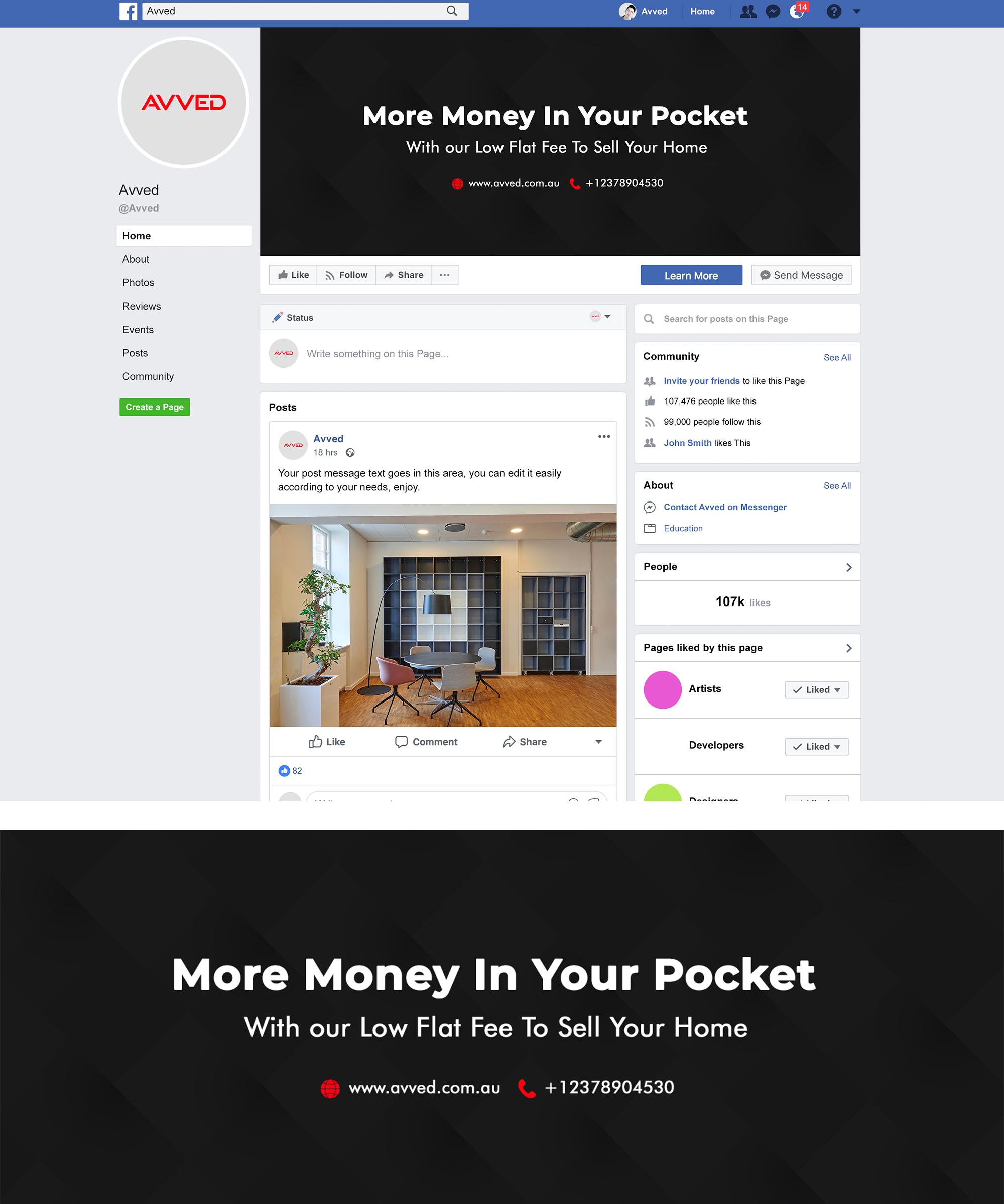 Facebook Design by aberyor for this project | Design #24203683