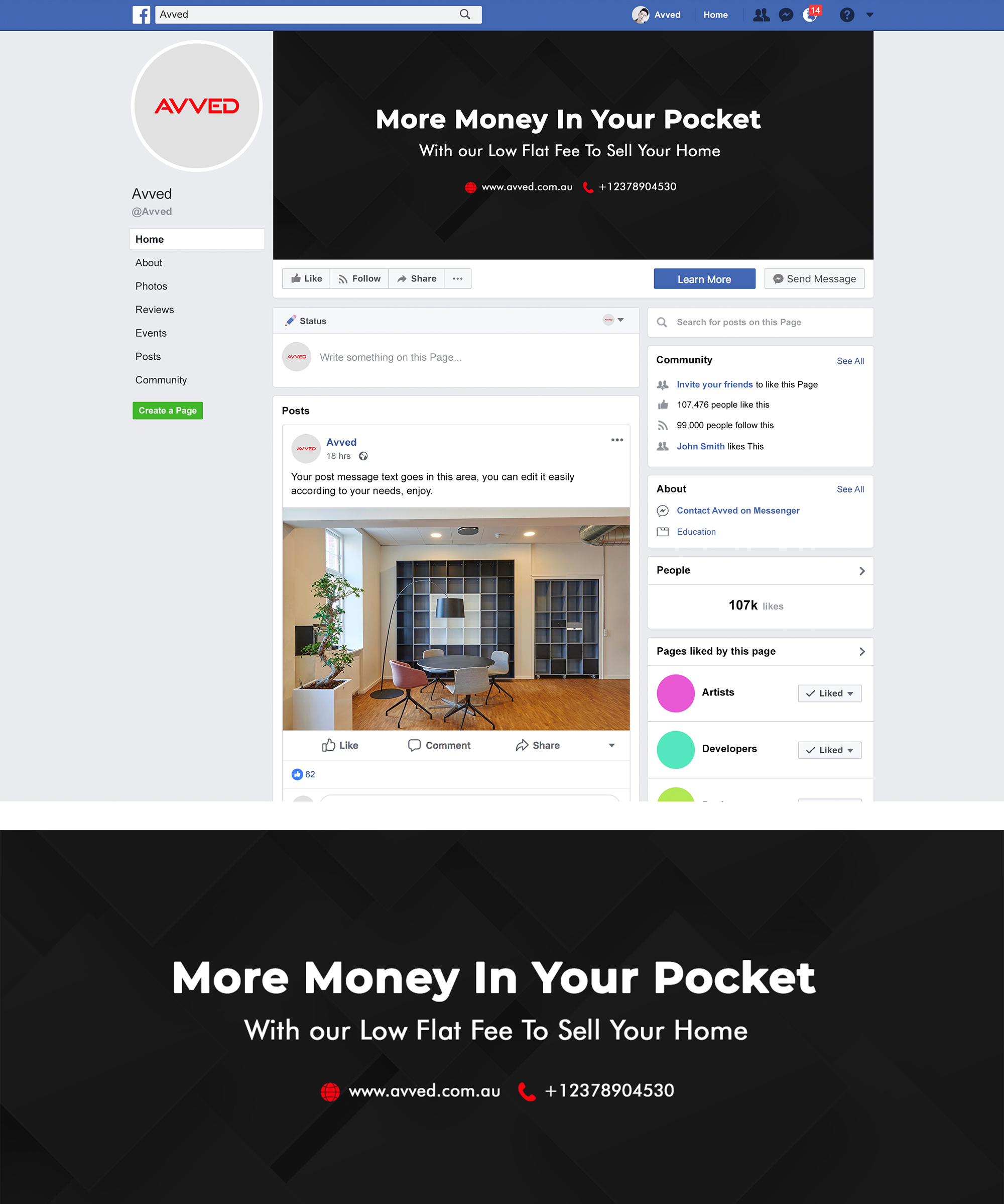 Facebook Design by aberyor for this project | Design #24205892