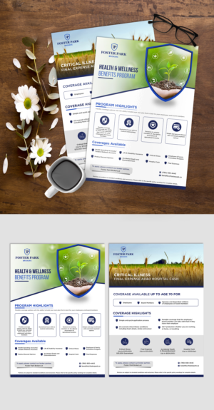 Fact/Marketing Sheet(s) for Health & Wellness Plan  | Diseño Gráfico por ZeneFashions