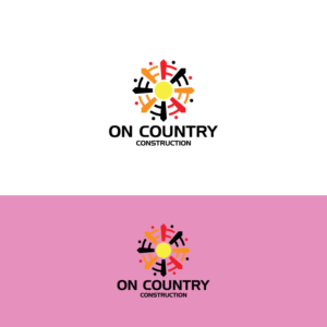 OC Construction or On Country Construction - Building for Change | Logo Design by Graphic Bricks