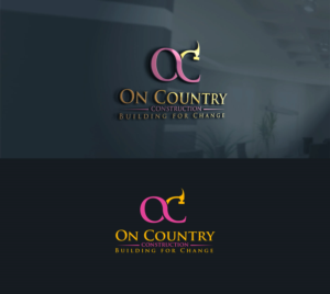 OC Construction or On Country Construction - Building for Change | Logo Design by Mono.co